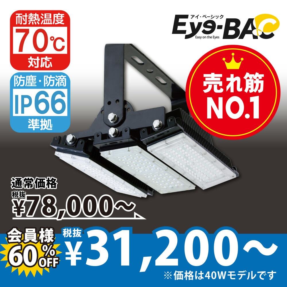 [高温対応/粉塵対応] 幅広い天井高に対応可能 アイ・ベーシック｜L180-BA-40~200W