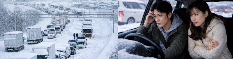 日本各地で大雪や災害による長時間の立ち往生が発生。トイレに困る人たちの様子。